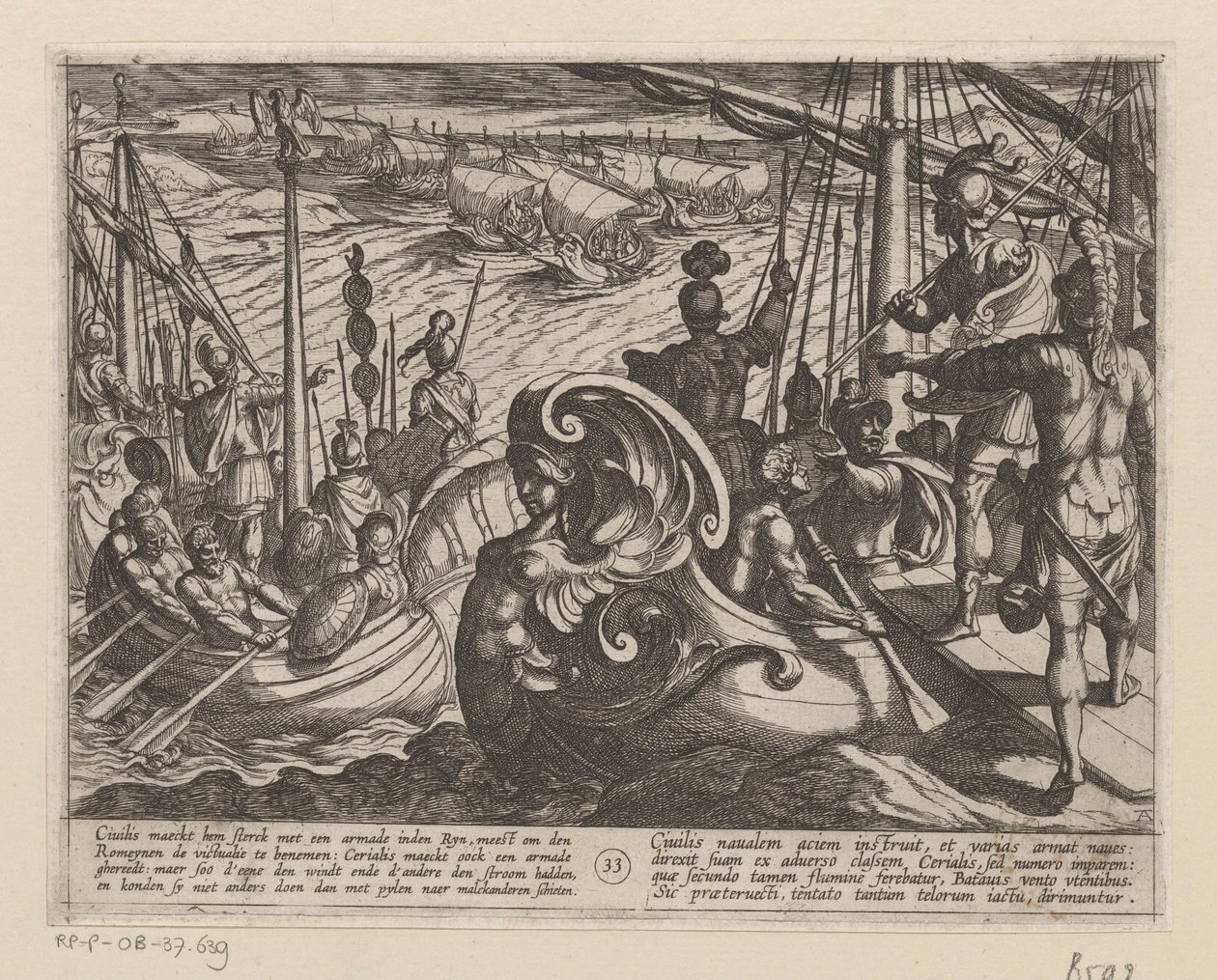 Navios holandeses e romanos no Reno
As guerras Batavianas contra os Romanos (título da série)
Batavorum cum Romanis Bellum (título da série) de Antonio Tempesta