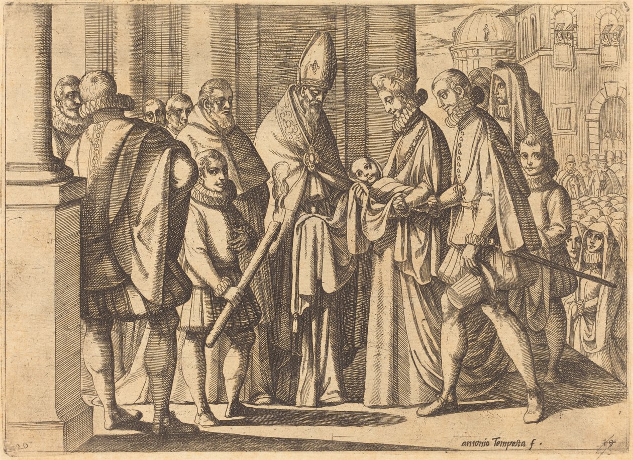 Philip como um menino antes de Margaret da Áustria de Antonio Tempesta