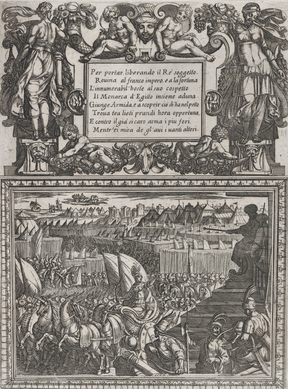 Gravura 17: Ilustração do Canto XVII, do Gerusalemme liberata de Torquato Tasso..., c. 1590-1630. de Antonio Tempesta