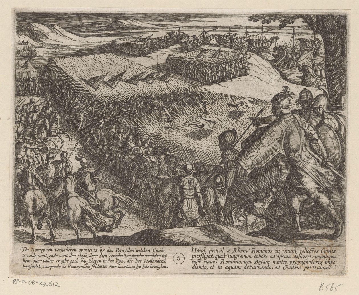 Romanos derrotados no Reno As Guerras Batavas contra os Romanos (título da série) Batavorum cum Romanis Bellum (título da série) de Antonio Tempesta