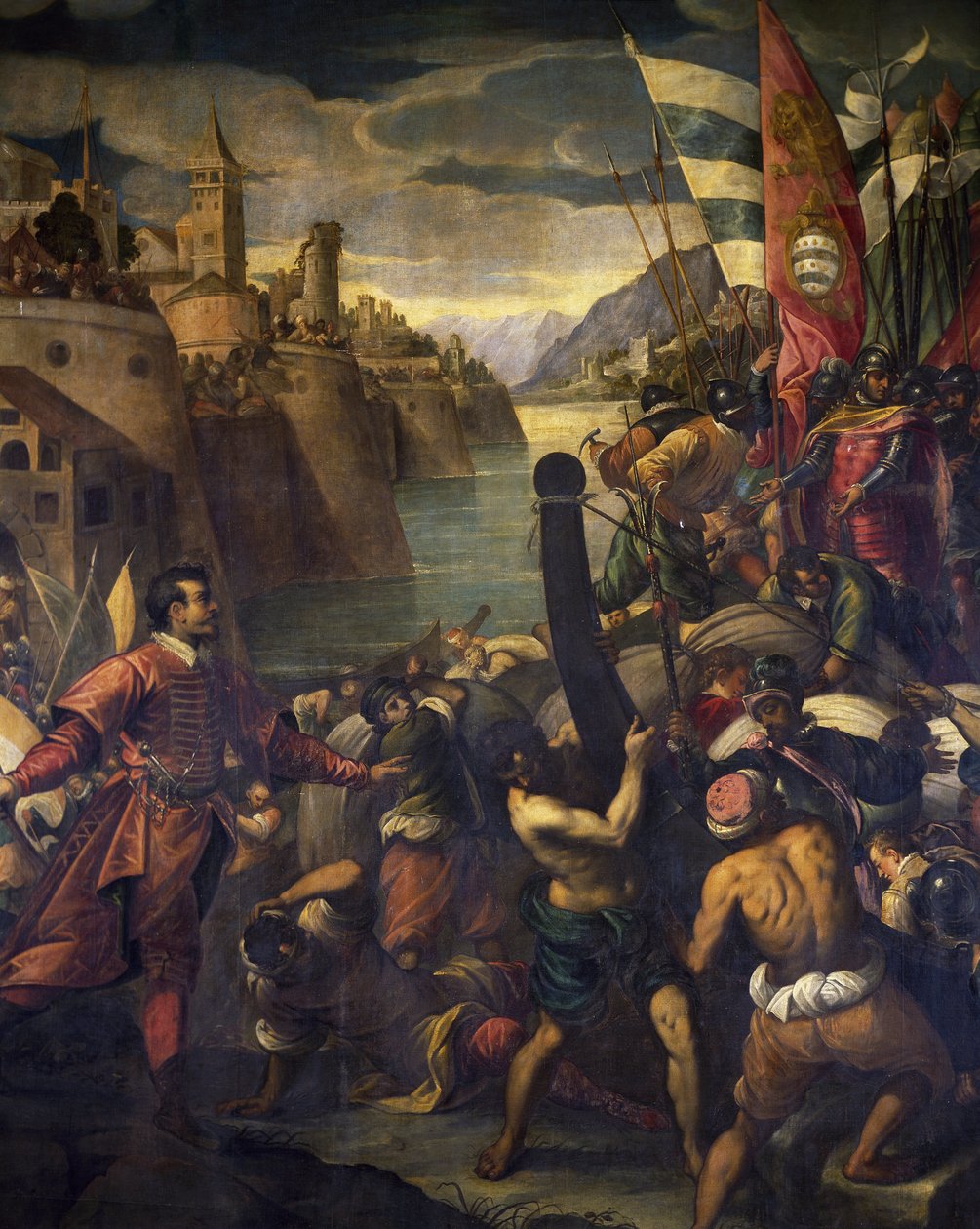 Conquista de Tiro pelos venezianos e pelos cruzados de Antonio Vassilacchi