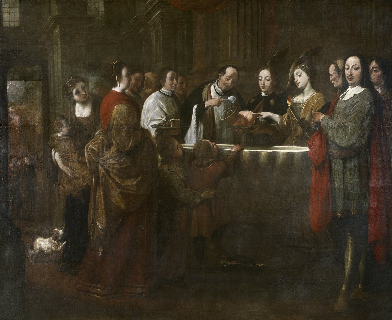 O baptismo de São Francisco, c.1729-33 (óleo sobre tela) de Antonio Viladomat
