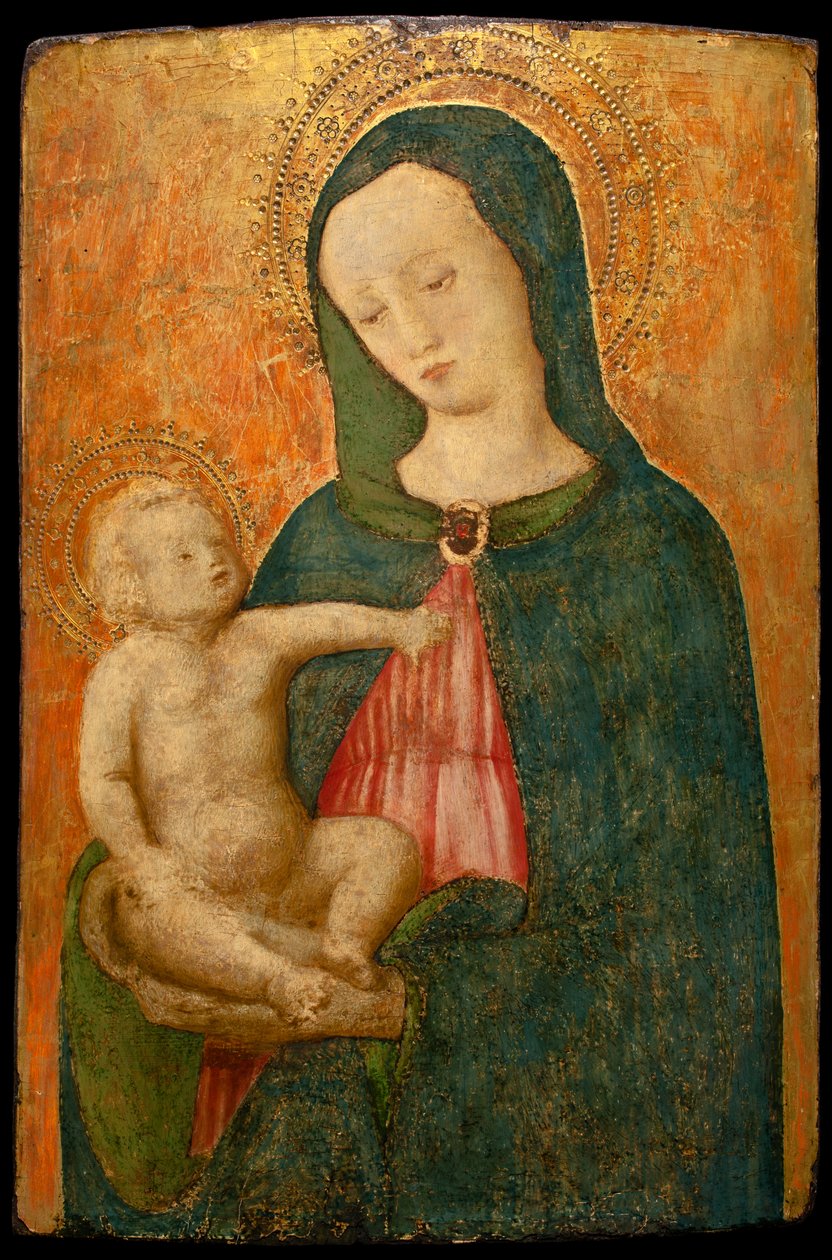 A Virgem e o Menino (têmpera no painel) de Antonio Vivarini