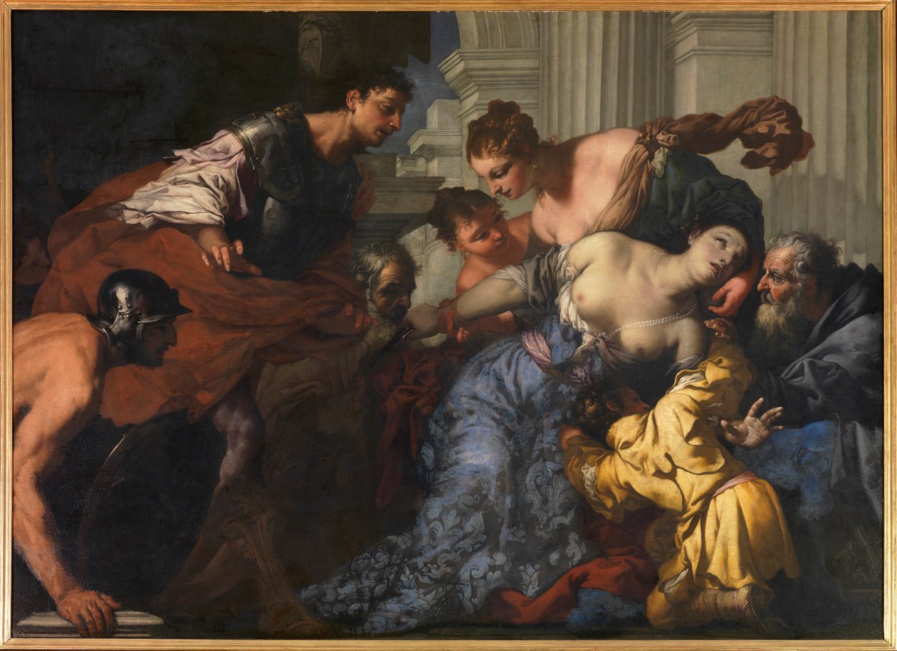 A morte de Lucretia. de Antonio Zanchi