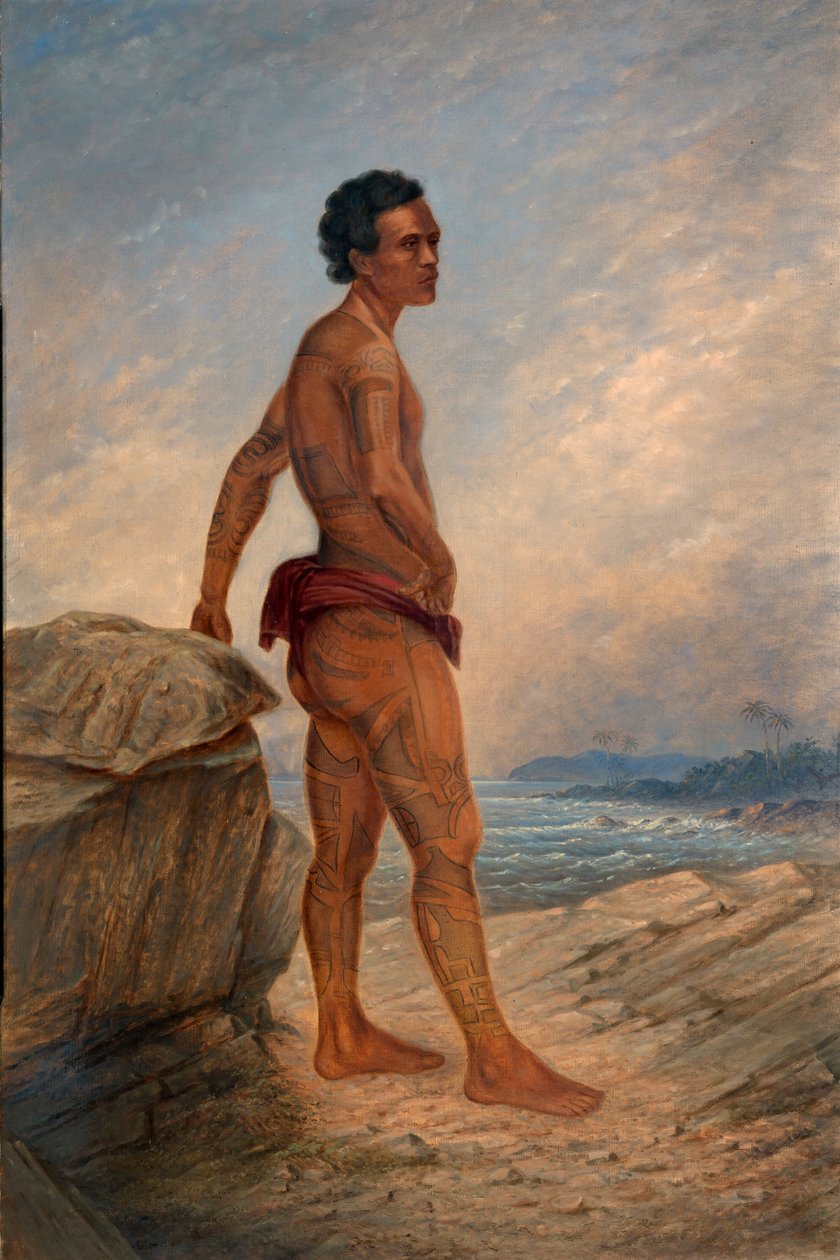 Homem melanésio, c. 1890-1899. de Antonio Zeno Shindler