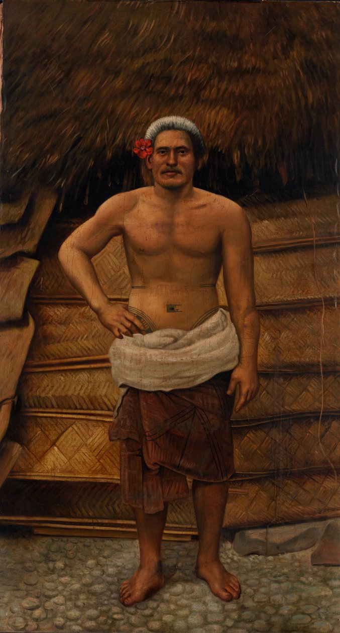 Homem de Samoa, c. 1885-1899. de Antonio Zeno Shindler