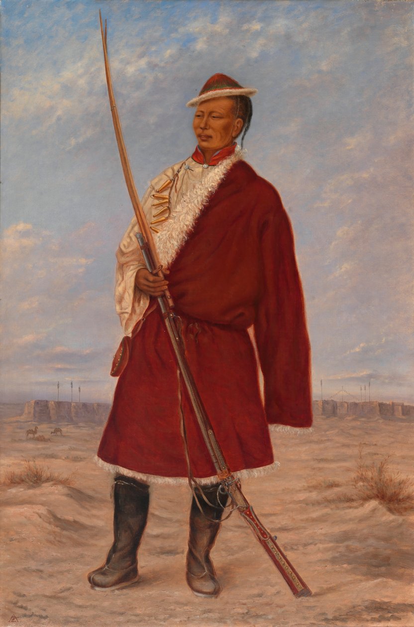 Homem Tibetano, c. 1893. de Antonio Zeno Shindler