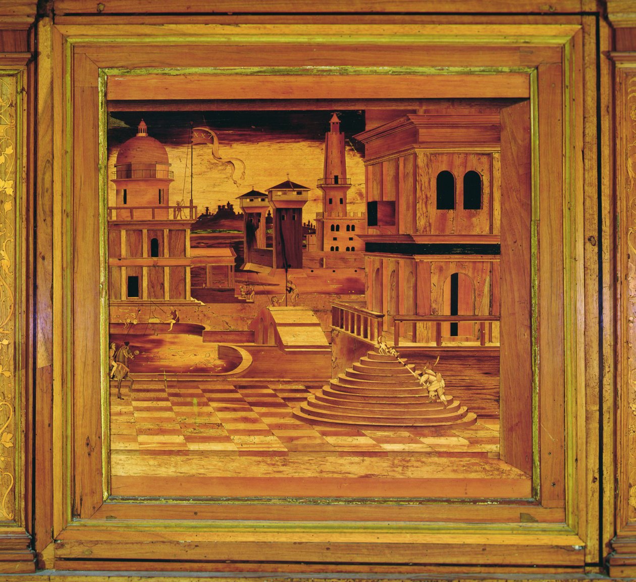 Painel de marchetaria da Gruta de Isabella d
