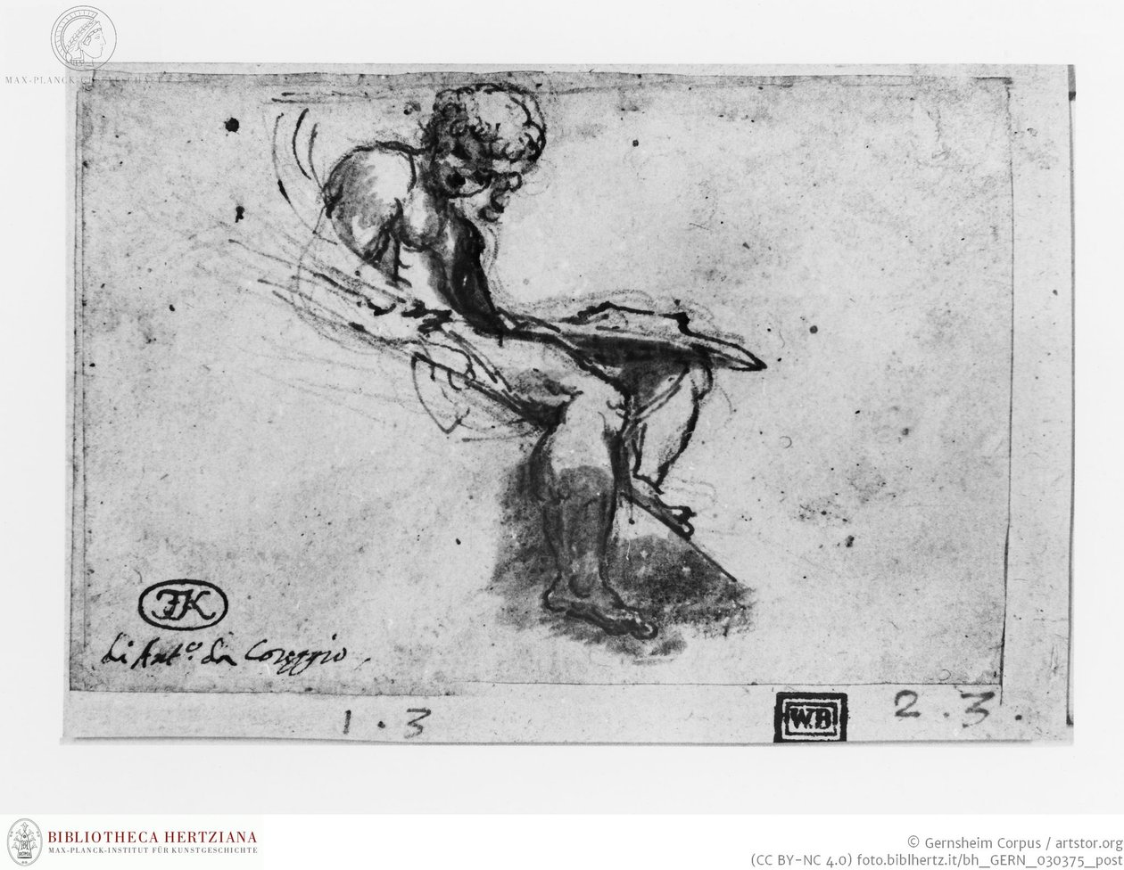 Correggio - Figura sentada com livro, obj08025394 de Antonio da Correggio