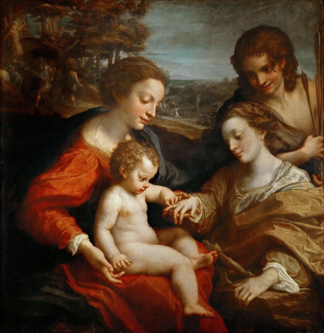 O casamento místico de Santa Catarina de Antonio da Correggio