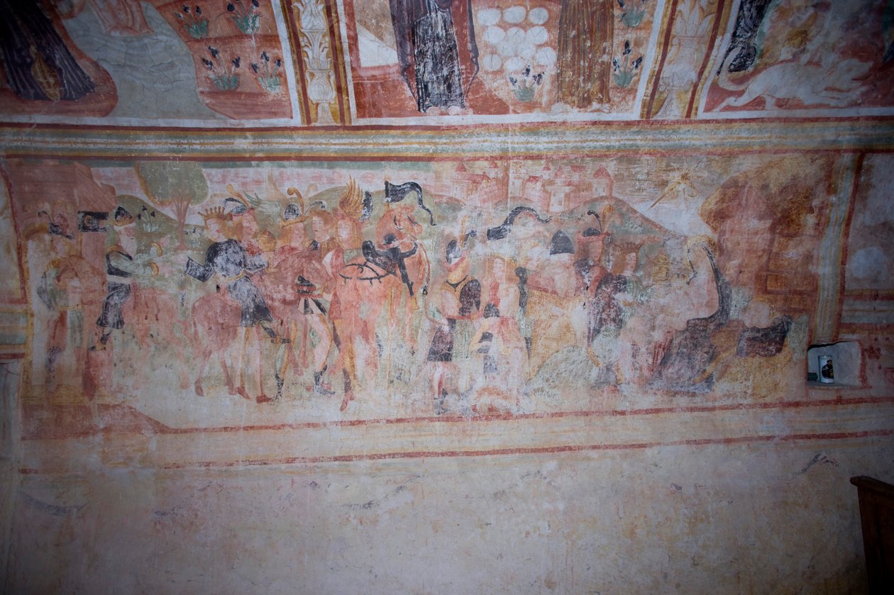 Adoração dos Reis Magos (fresco) de Antonio da Padova