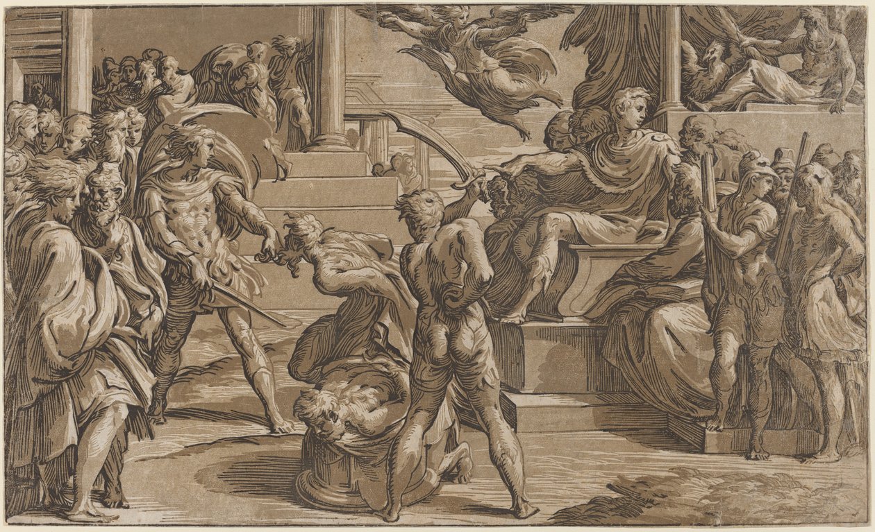 O Martírio dos Santos Pedro e Paulo, c. 1530. de Antonio da Trento