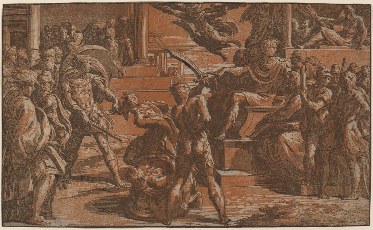 O Martírio de Dois Santos, c. 1530. de Antonio da Trento