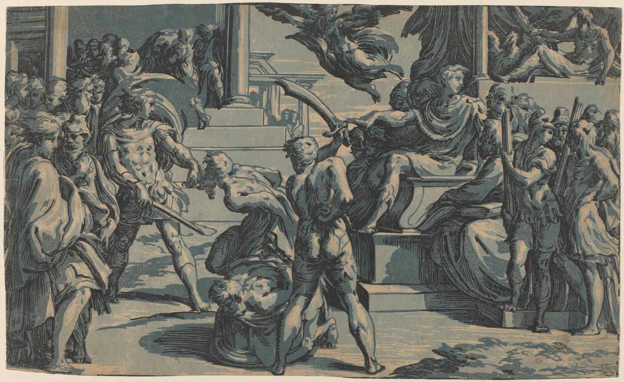 O Martírio dos Santos Pedro e Paulo de Antonio da Trento, after Parmigianino