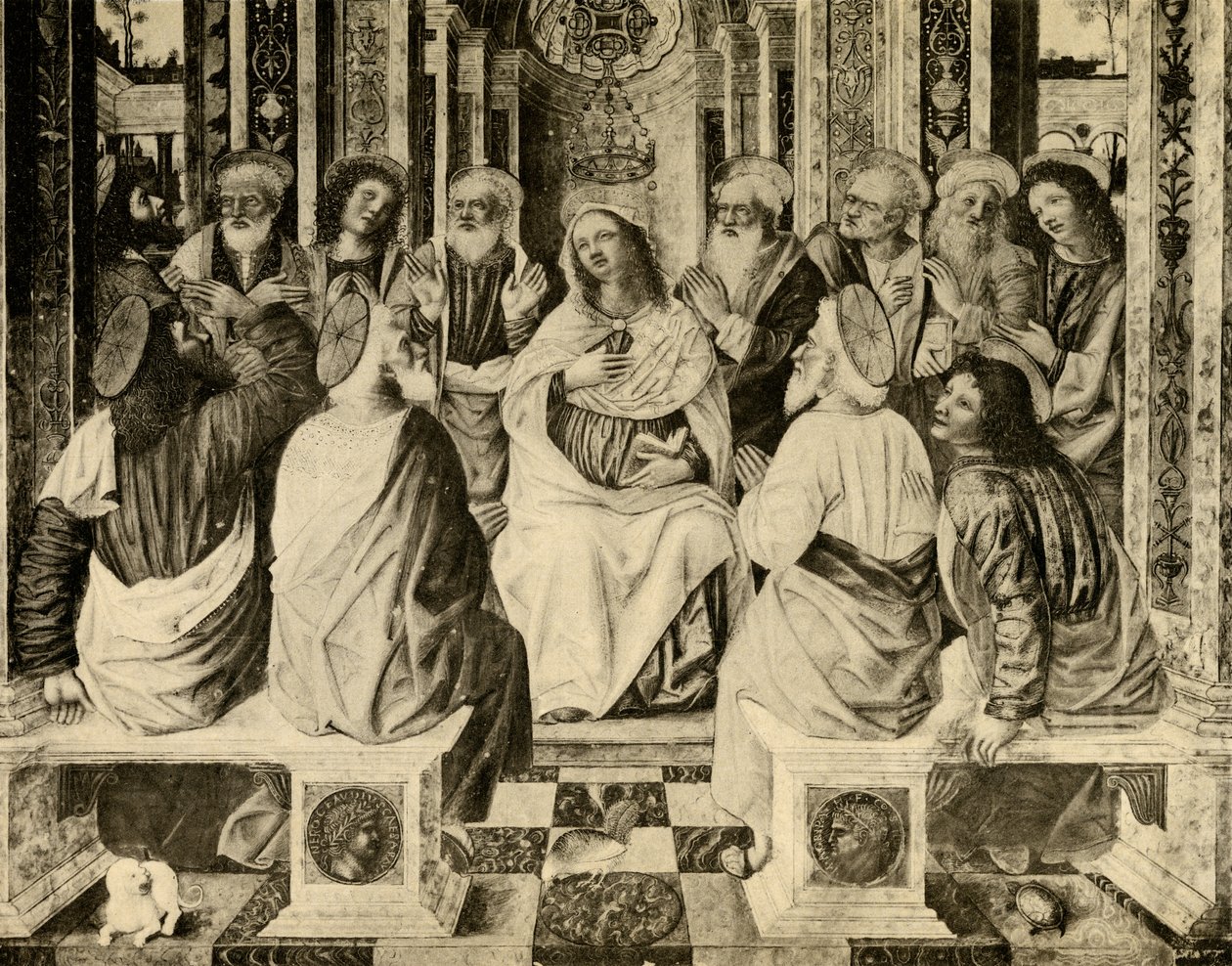 O derramamento do Espírito Santo de Antonio da circle of Monza