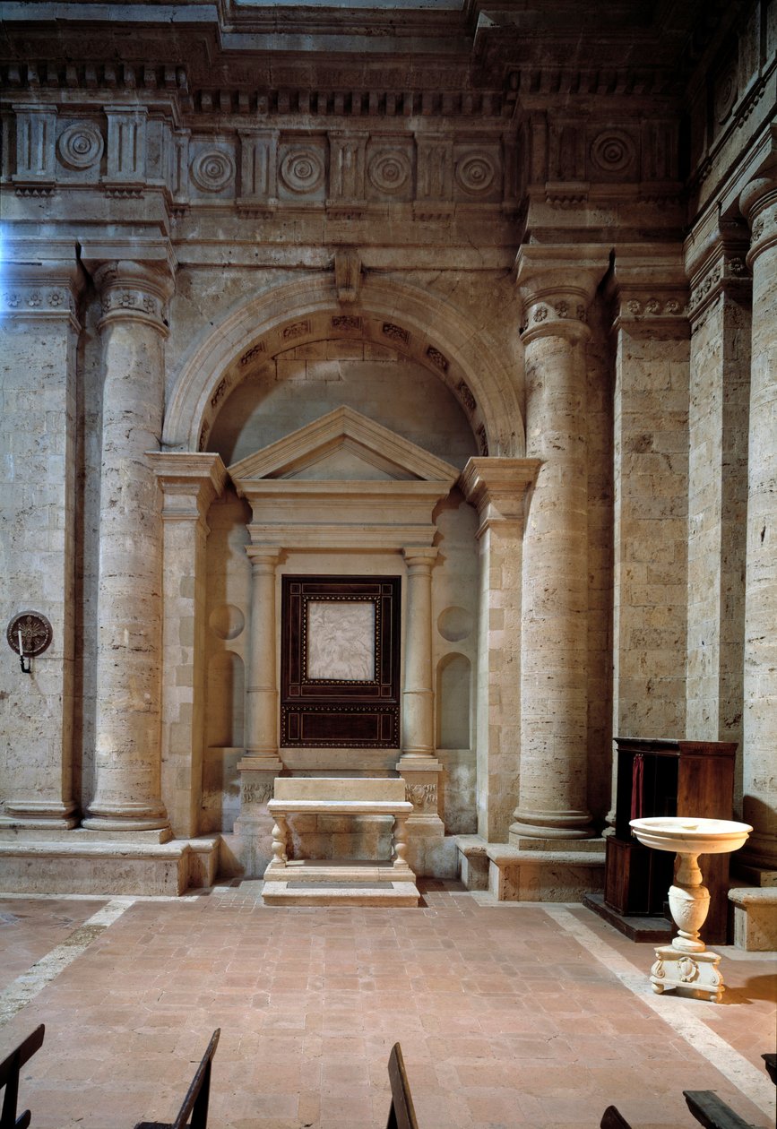 Vista interior da igreja de São Biagio de Antonio da the elder Sangallo