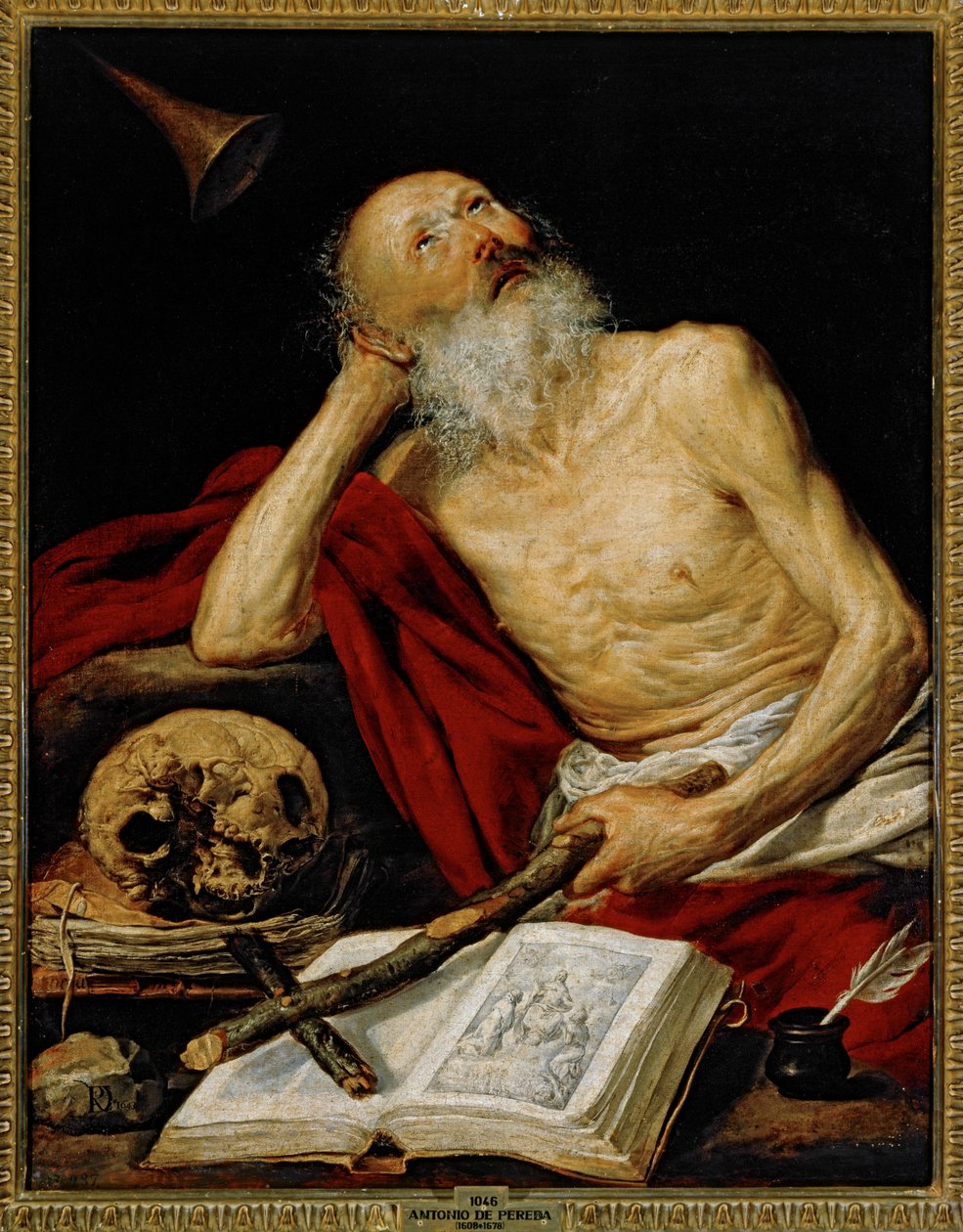 São Jerónimo ... (pintura sobre tela) de Antonio de Pereda