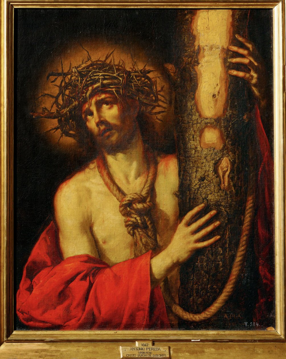 Cristo sofredor (pintura sobre tela) de Antonio de Pereda