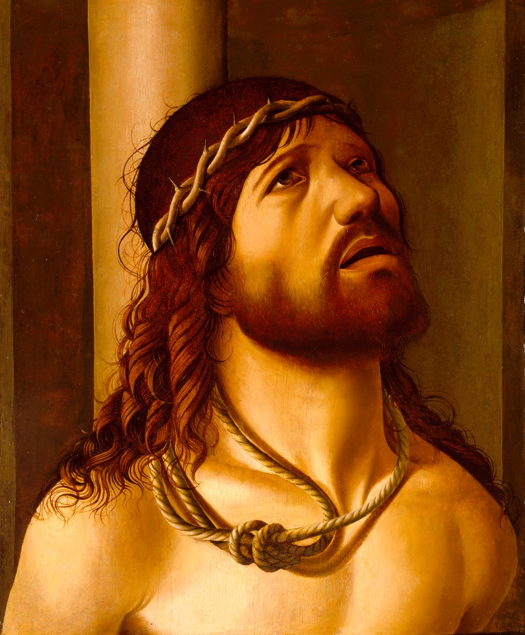 Cristo na Coluna (óleo sobre tela transferido do painel) de Antonio de Saliba