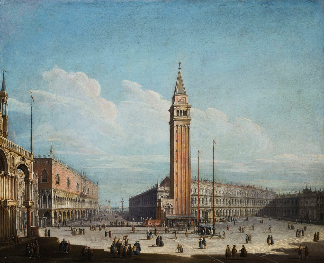 A Piazza San Marco e a Piazzetta, Veneza, olhando para sudoeste, 1741 de Antonio de dipi Joli