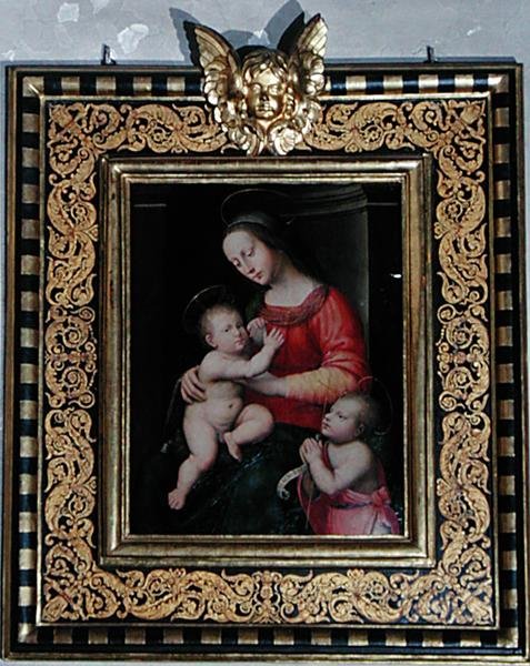 Madonna and Child with St. John the Baptist (óleo sobre painel) de Antonio del Ceraiolo