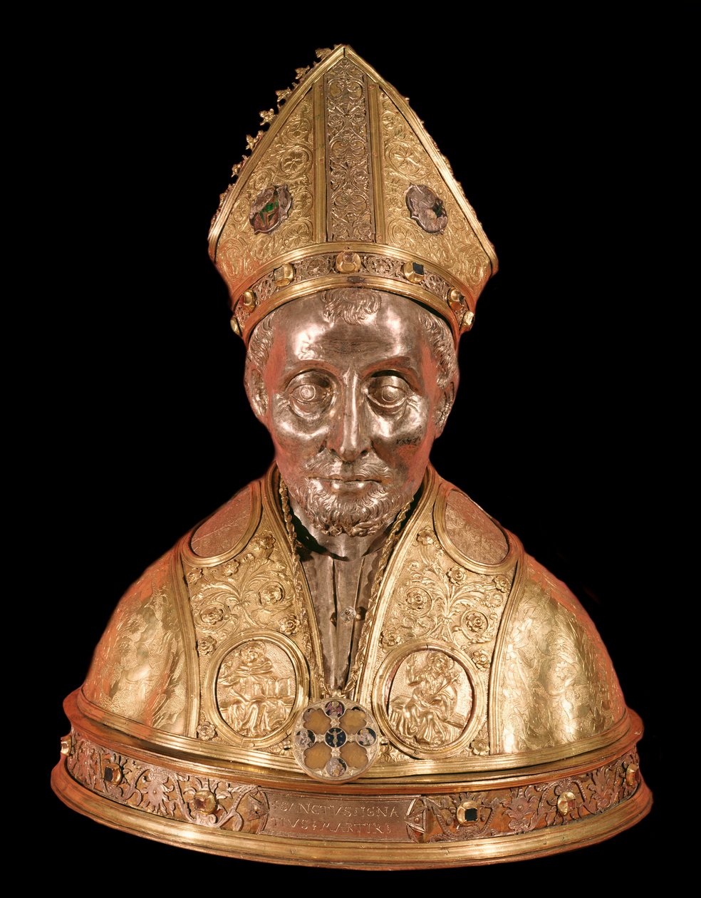 Busto relíquia de Inácio de Antioquia (cerca de 35-110) (Busto relíquia de Inácio de Antioquia) Escultura em cobre de ouro atribuída a Antonio di Salvi, escola toscana do século XV Florença, Museo Nazionale del Bargello, n Inv 4 OR de Antonio di Salvi