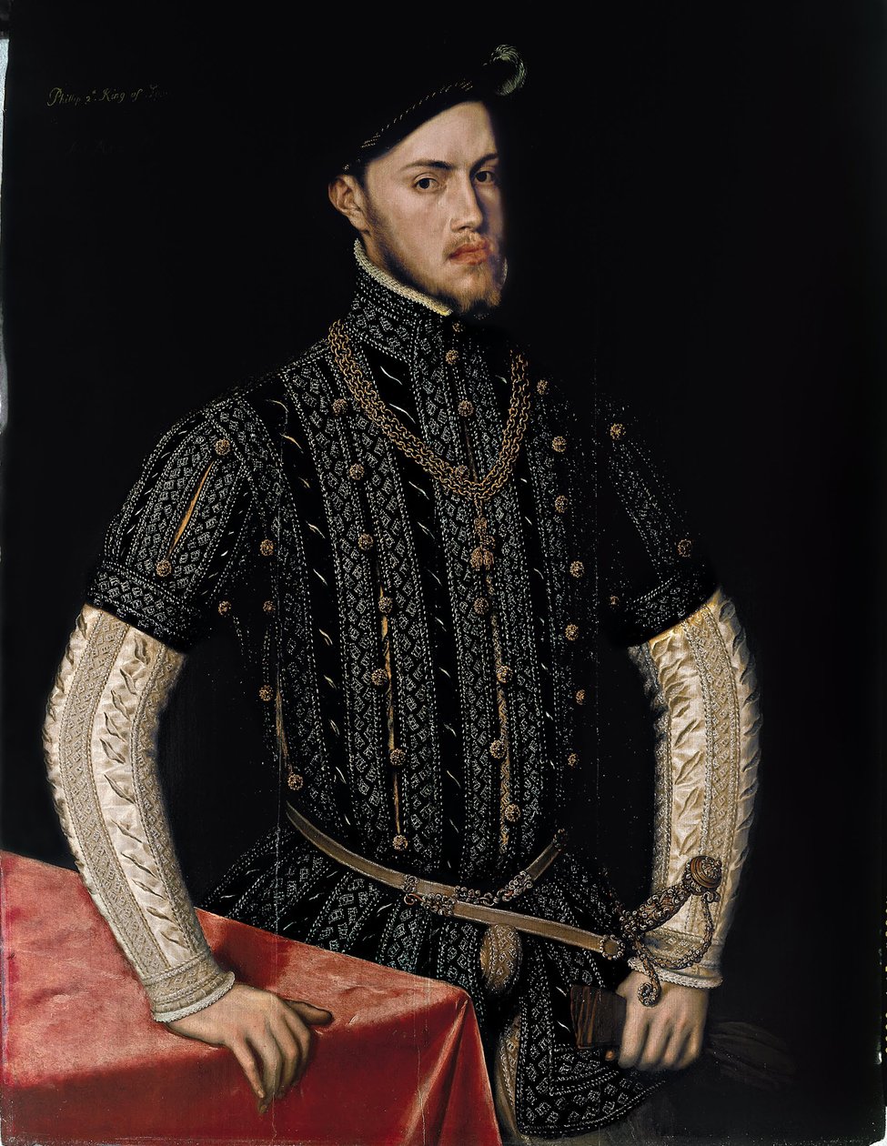 Retrato de Filipe II 1527-1598, rei de Espanha e Portugal, c. 1550 de Antonis Mor