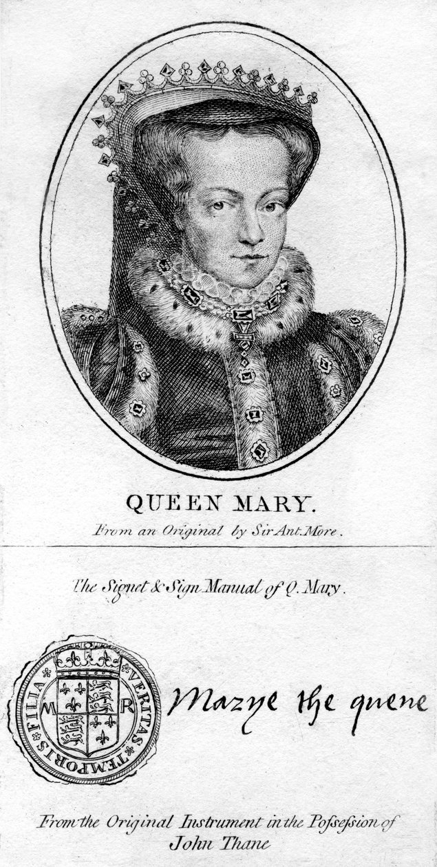 Rainha Maria I da Inglaterra. de Antonis Mor