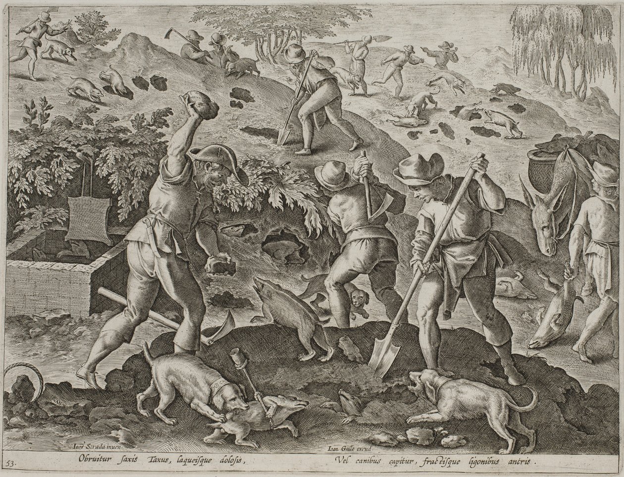 Caça ao texugo de Antonius Wierix