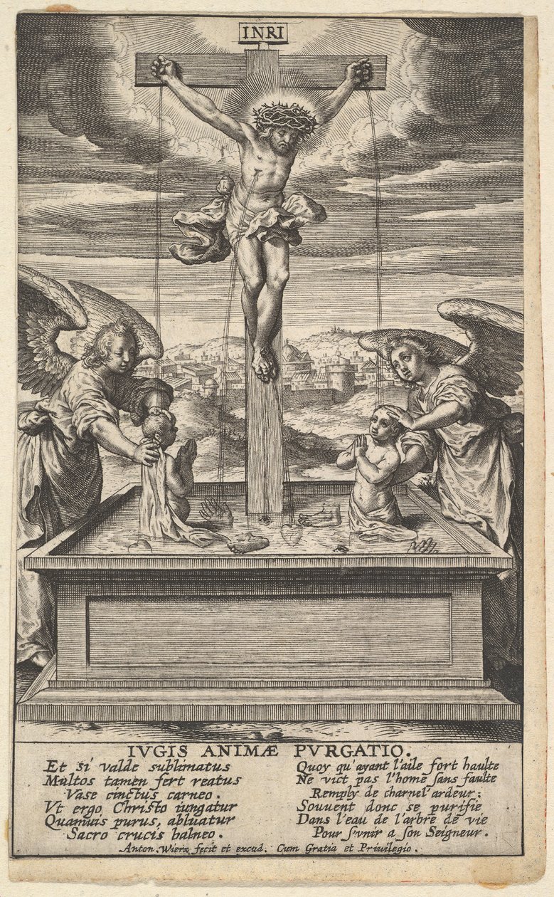 A Fonte da Vida, antes de 1604. de Antonius Wierix