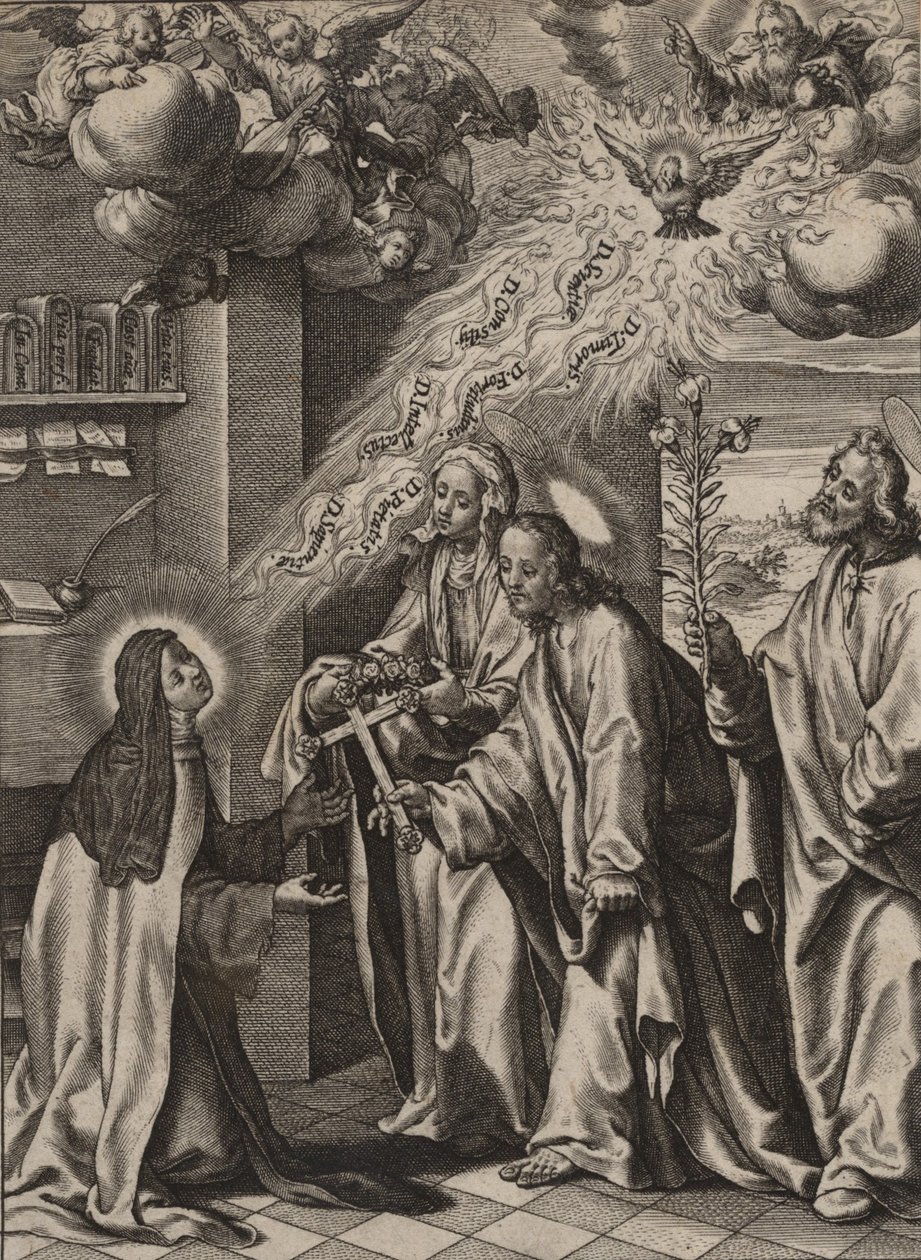 A Visão de Santa Teresa, 1570-1604. de Antonius Wierix