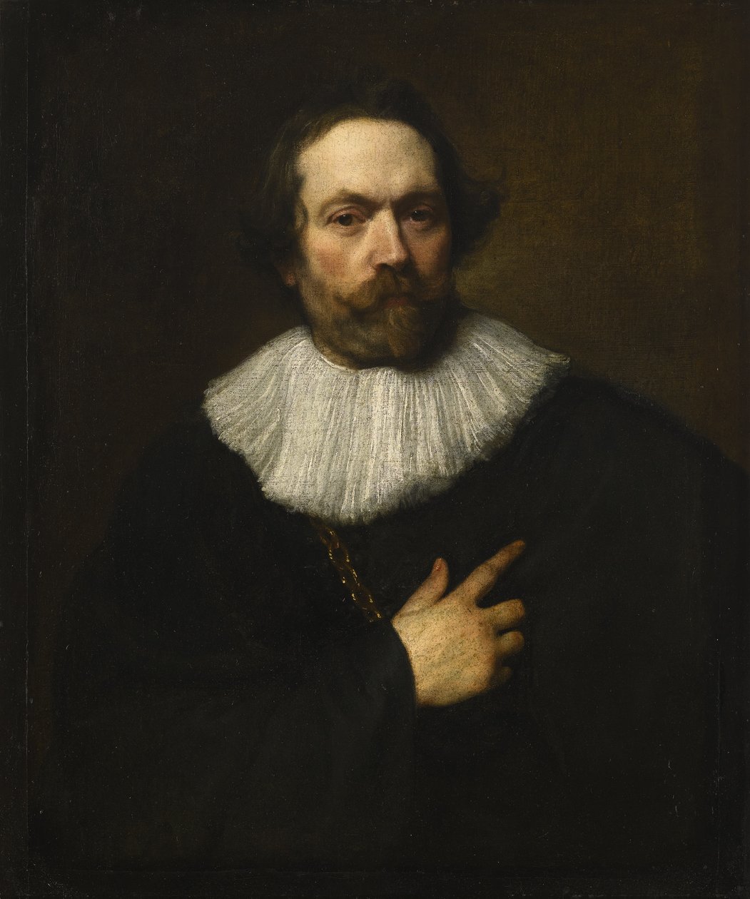 Retrato, de, um, homem barbudo de Anthony van Dyck