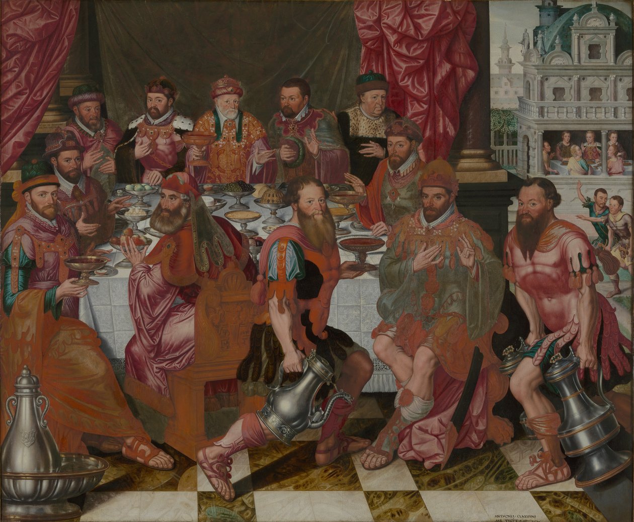 Banquete dos vereadores da Câmara Municipal, 1574. de Antoon Claeissens