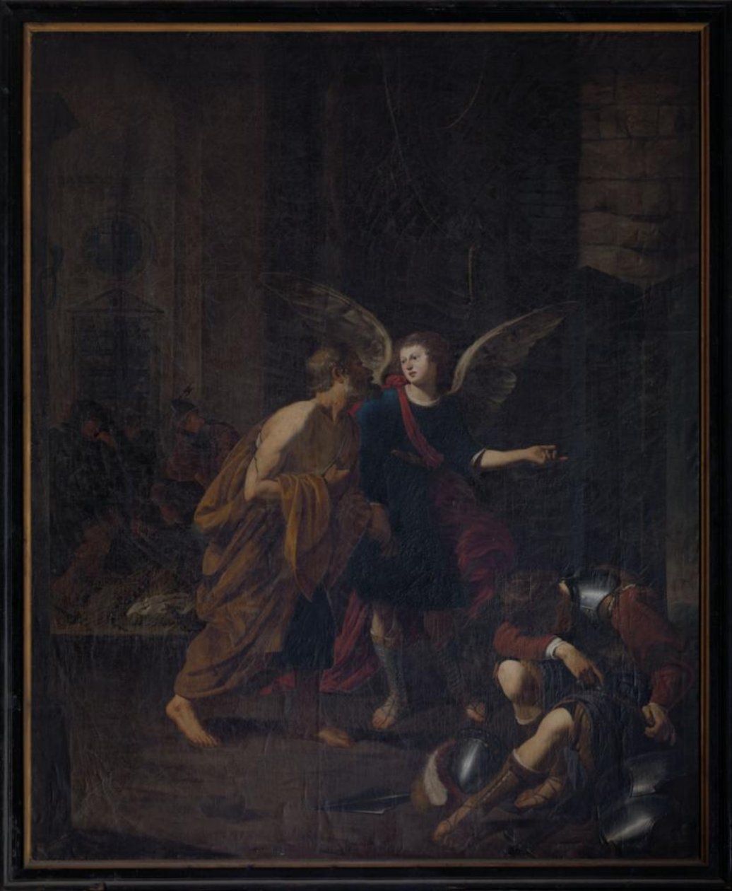 O anjo que liberta São Pedro da prisão de Antoon van den Heuvel