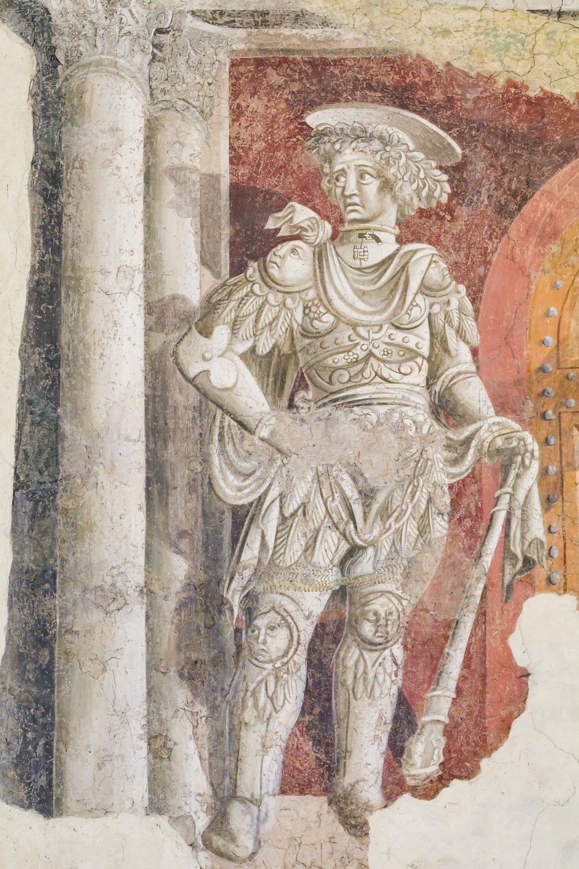 Santo cavaleiro que guarda a Porta Clausa (fresco) de Antornio da (attr.to) Anghiari