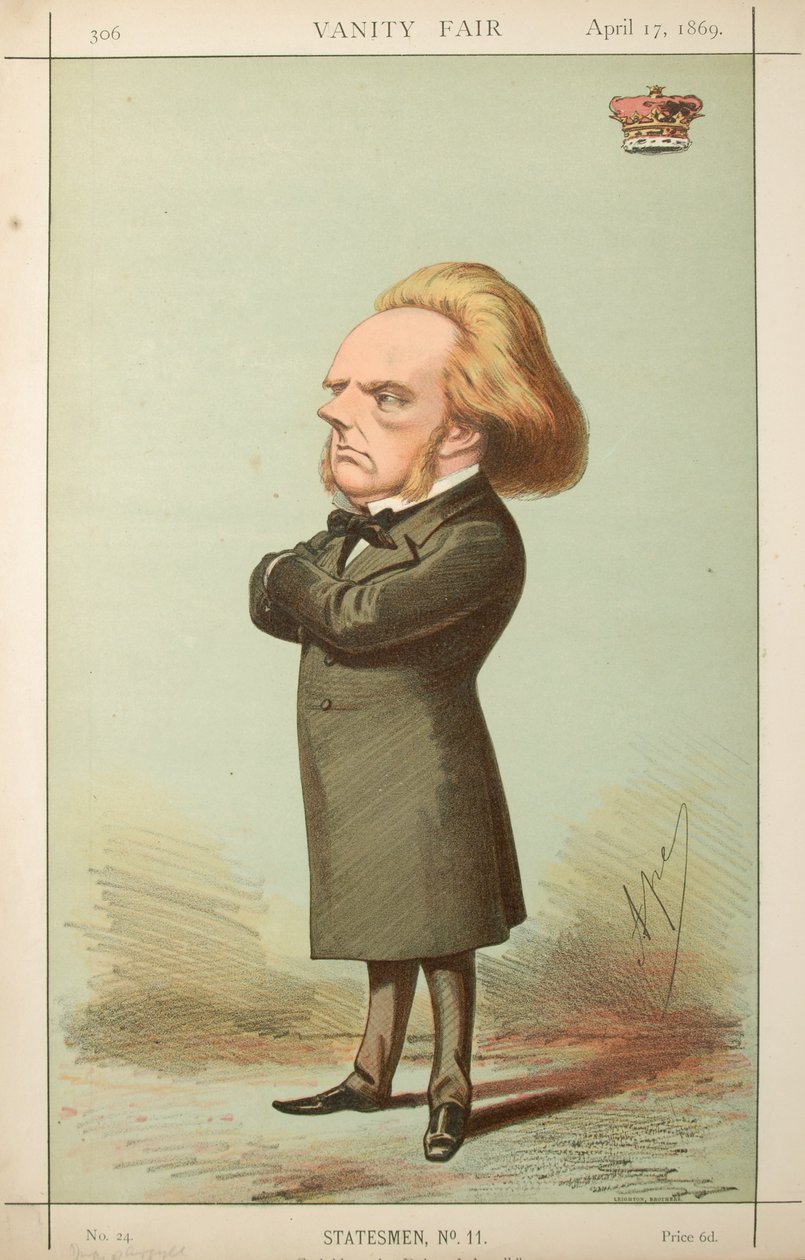 Caricatura do Duque de Argyll. de Ape Carlo Pellegrini