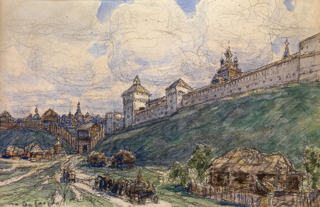 Serpukhov no século XVII de Apollinari Mikhailovich Vasnetsov