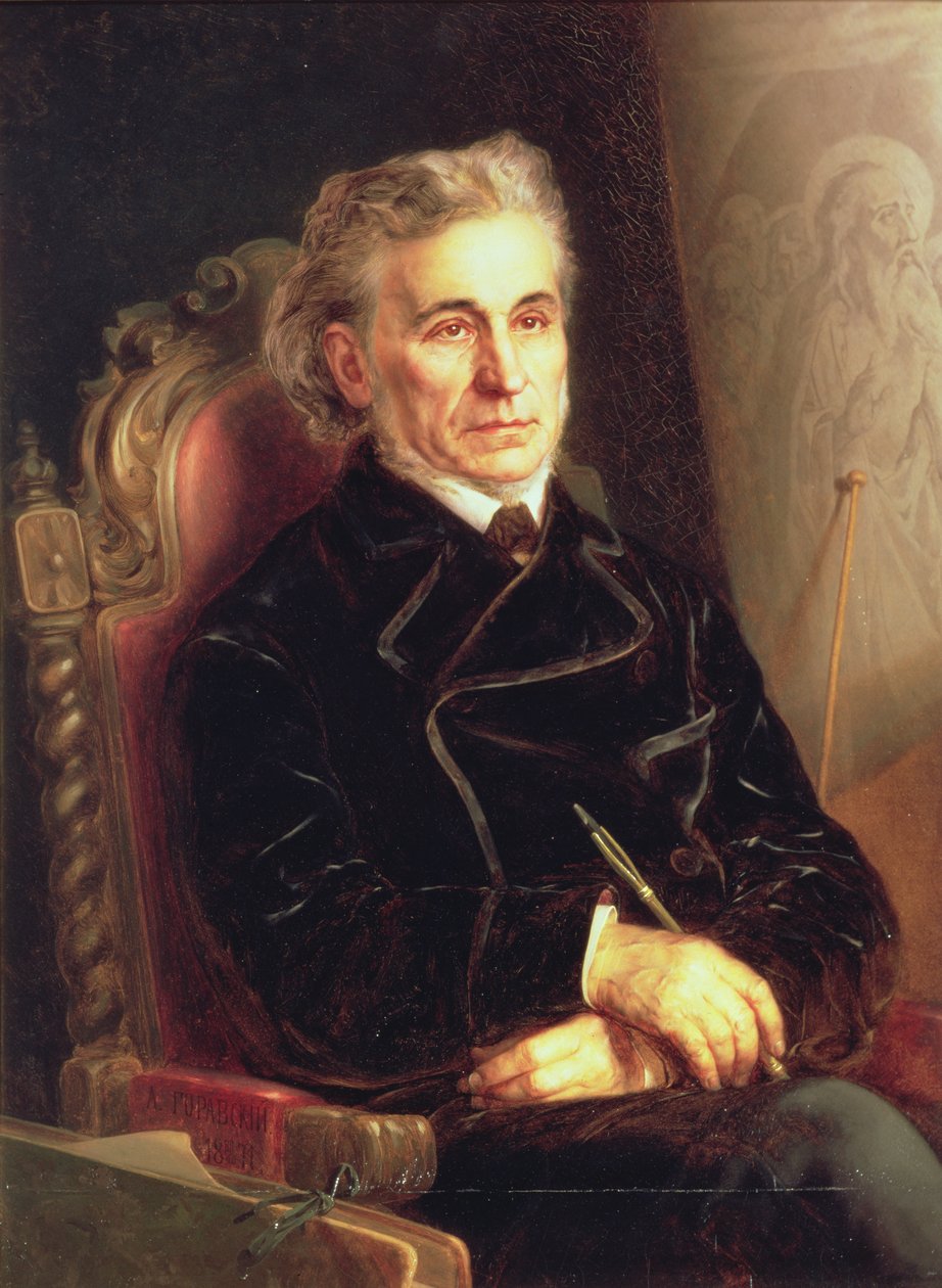 Retrato de Fjodor Bruni (1799-1875), 1871 de Apollinary Goravsky