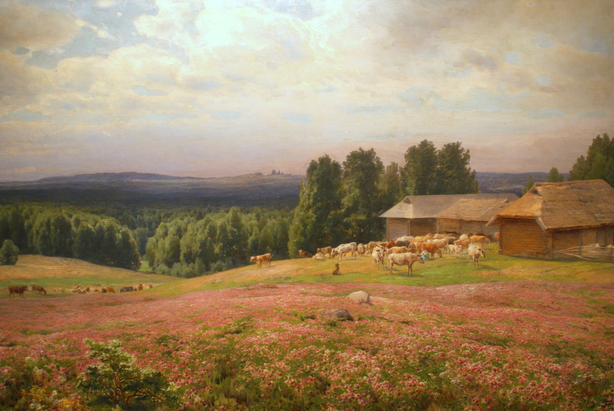Trevo em flor. Materiais de Apollinary Goravsky