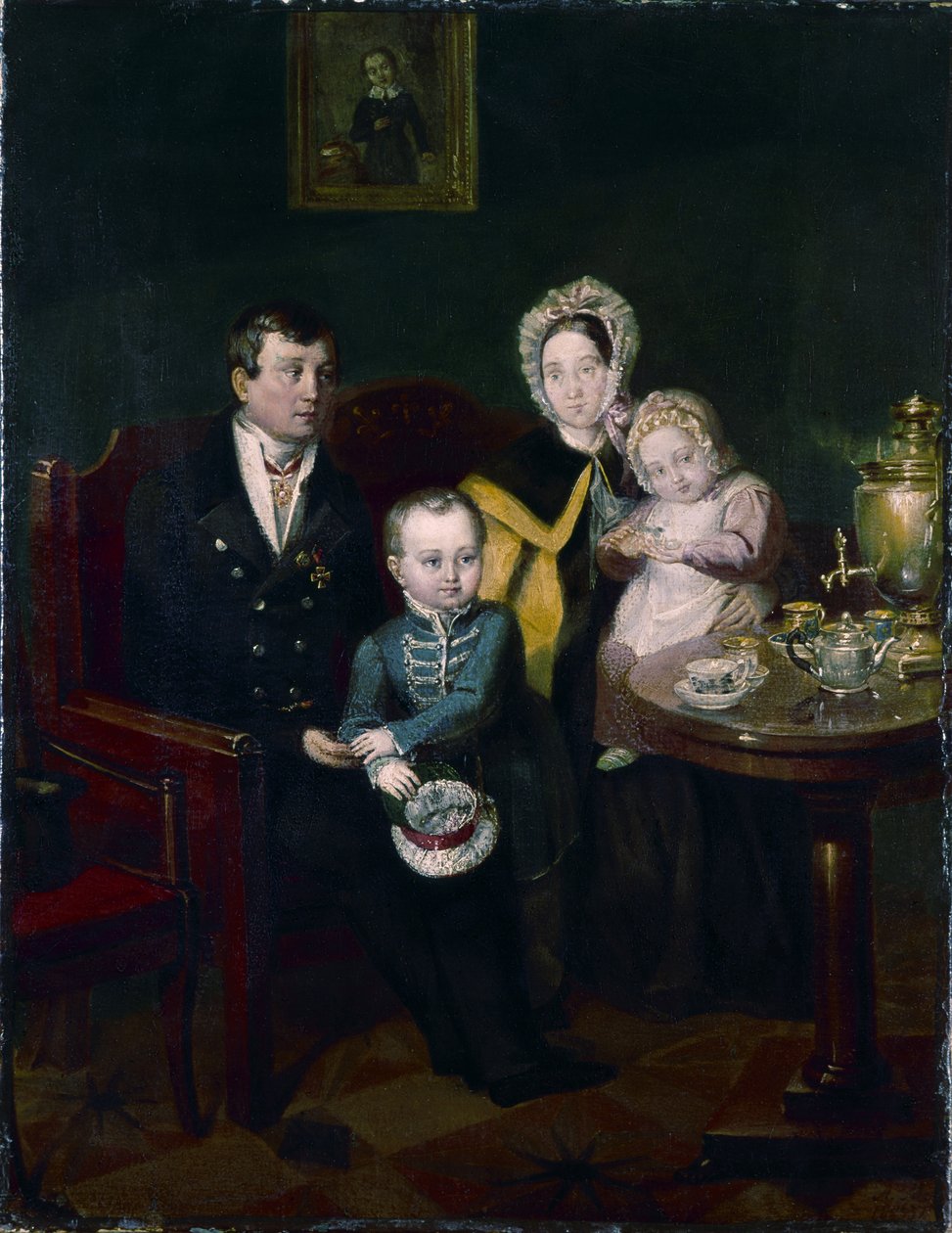 Retrato de família, 1837 de Apollon Nikolayevich Mokritsky