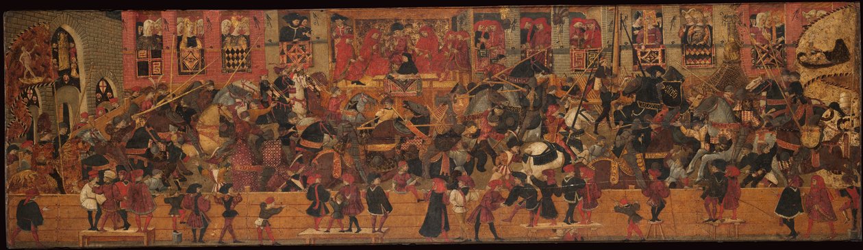 Torneio na praça de Santa Croce, Florença de Apollonio di Giovanni