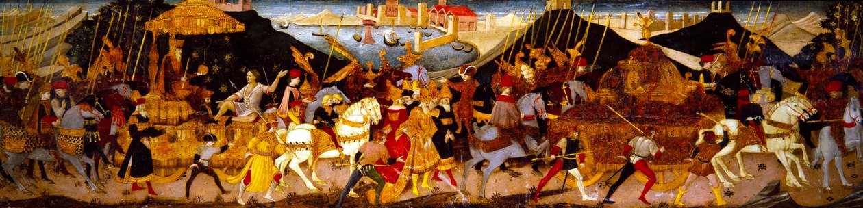 Painel Cassone, Triunfo de César (sobre painel) de Apollonio di Giovanni di Tommaso