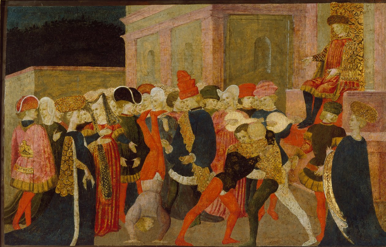 O estupro das Sabinas, século XV de Apollonio di Giovanni di Tommaso