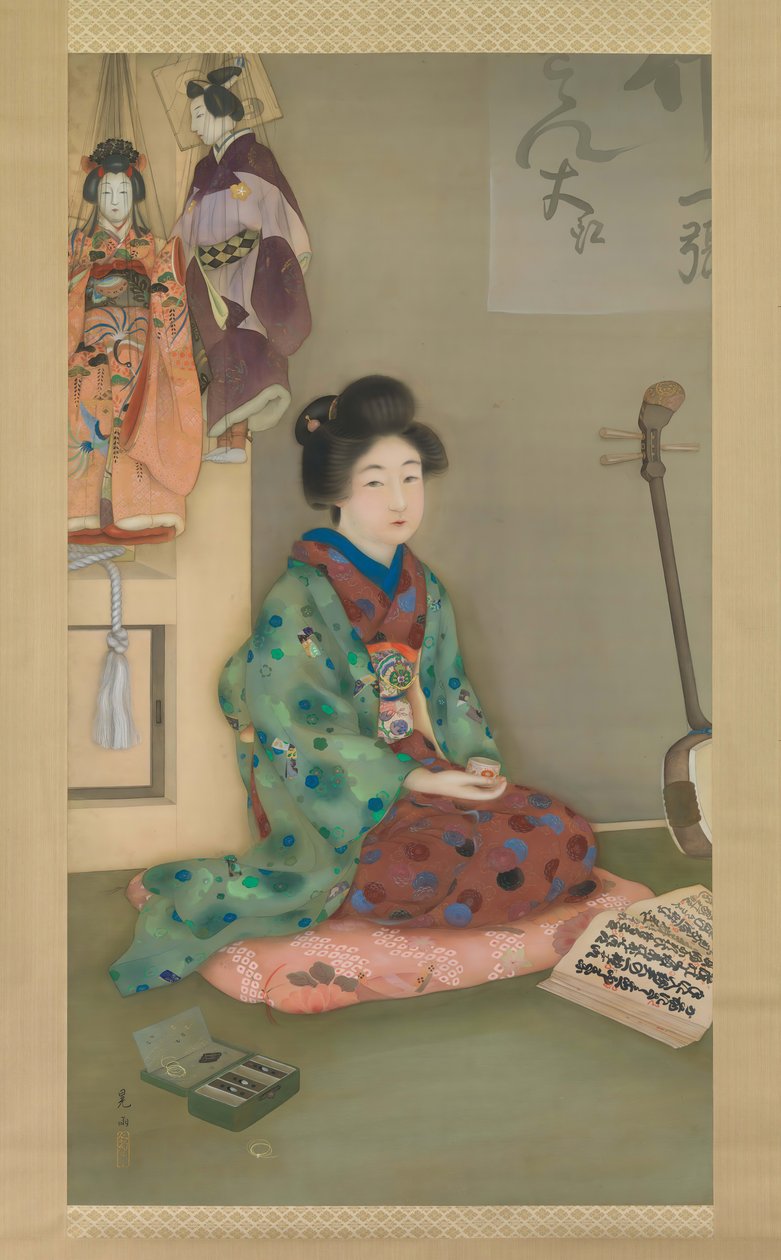 Cantora Feminina para Joruri Puppet Theatre, ca. 1920. de Arai Kou