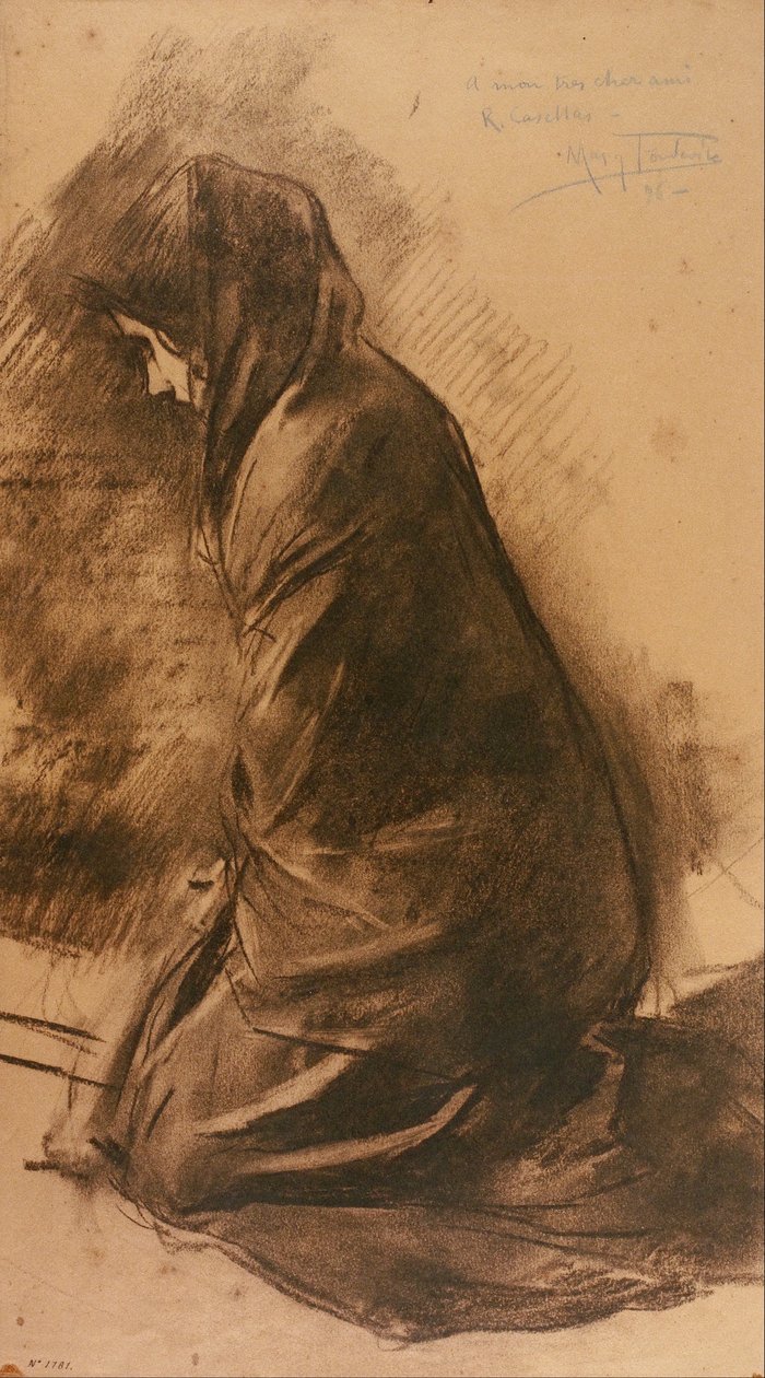 Figura ajoelhada de Arcadi Mas i Fondevila
