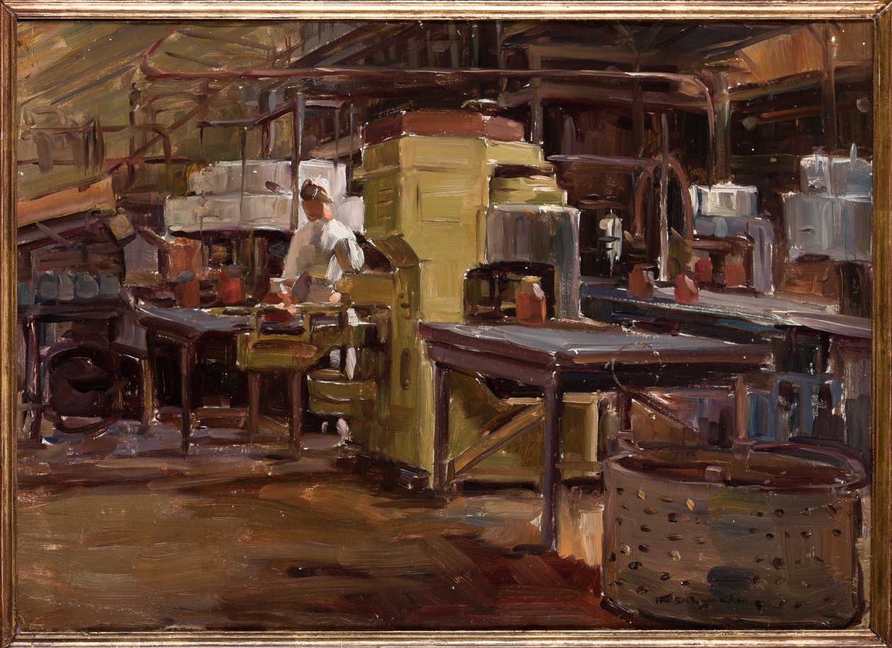 Fábrica de compotas (óleo sobre contraplacado) de Arcangelo Salvarani