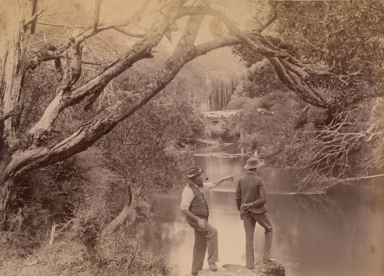 Dois homens pelo rio Yarra de Archibald James Campbell