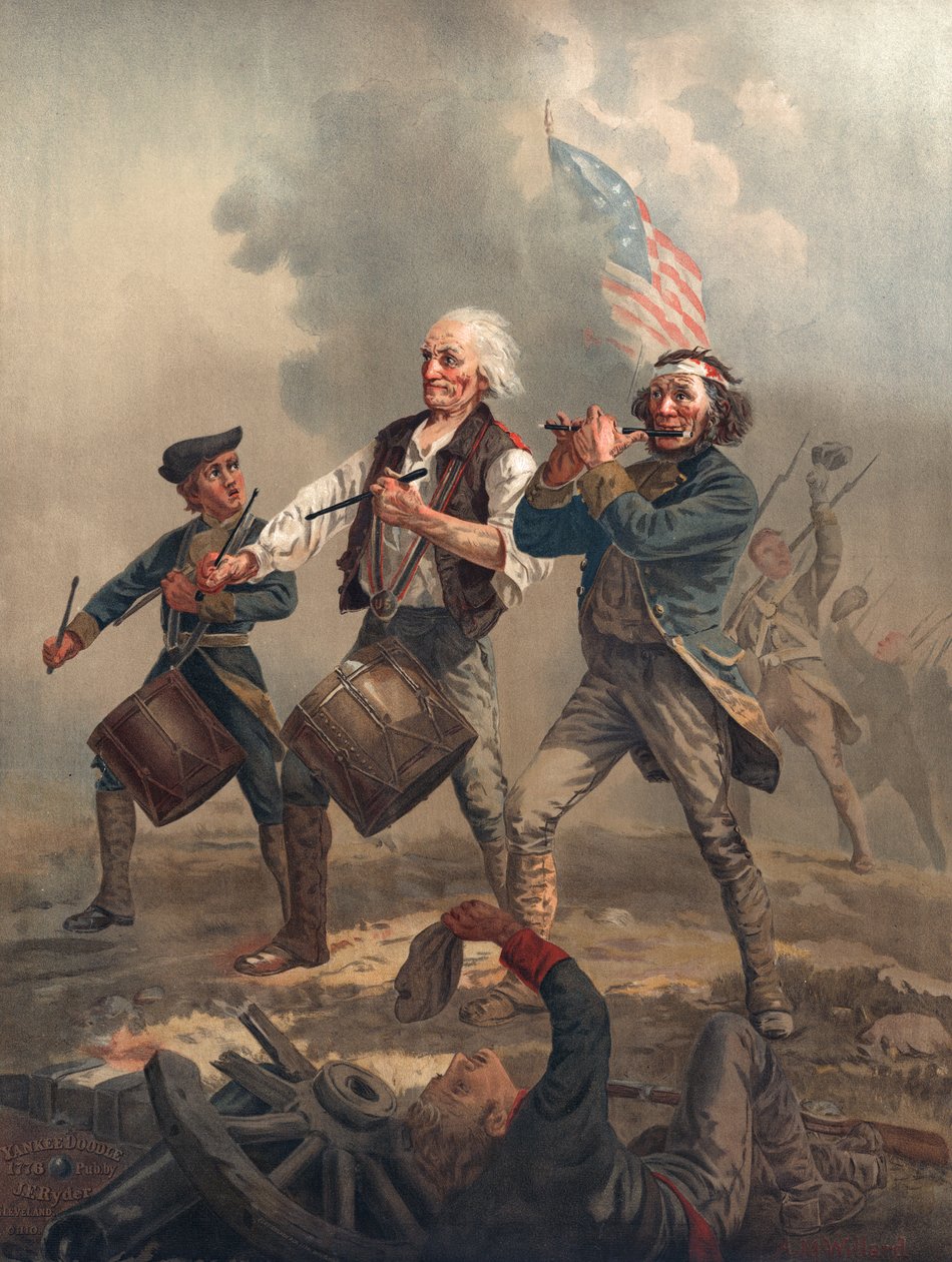 Yankee Doodle ou o Espírito de 1976, publicado por JF Ryder em homenagem a Archibald M. Willard (chromolitho) de Archibald Willard