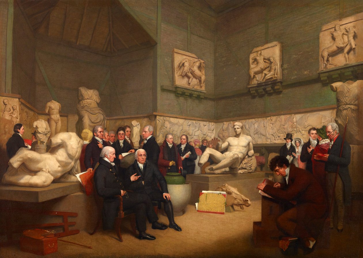 Os administradores na sala temporária Elgin, 1819 de Archibald Archer