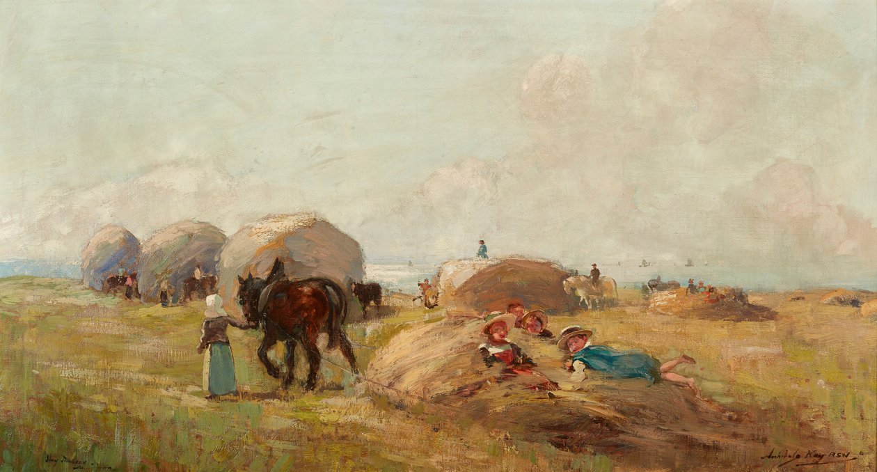 Feno (óleo sobre tela) de Archibald Kay